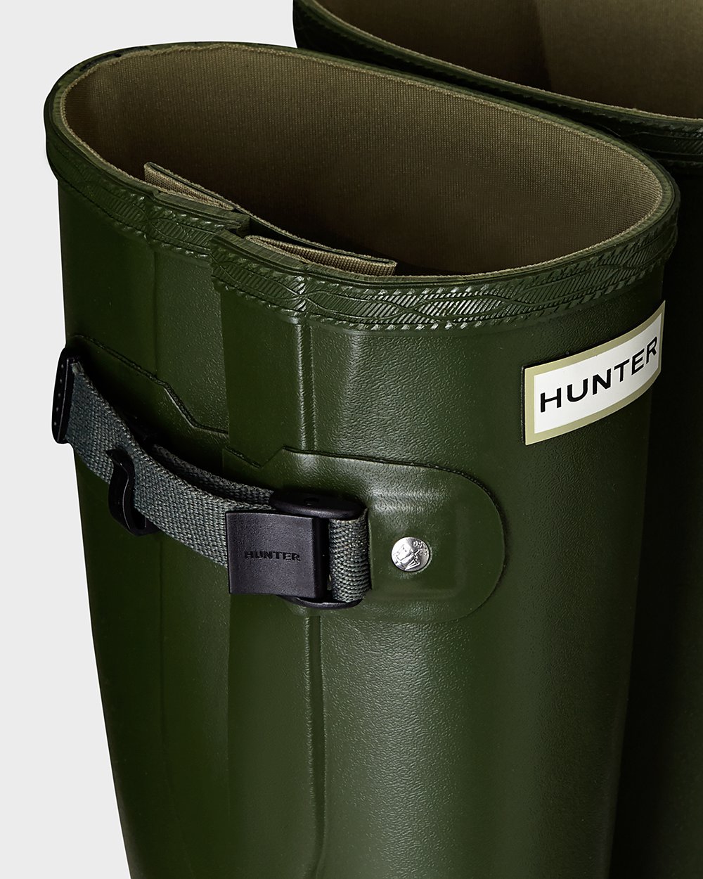 Hunter Norris Field Side Adjustable Tall Rain Boots - Sale Clearance Womens Green - EIBQPY435